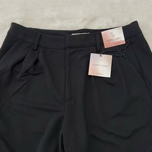 Black Happily Grey Wide Leg Trousers w/ Front Leg Slit